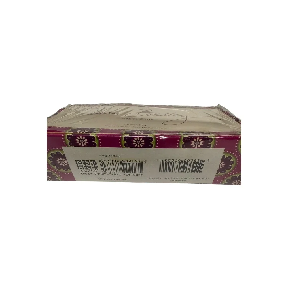 Vera Bradley Floral Mandala Heavy Duty Paper Clips Set of 8 Multicolor New 2010